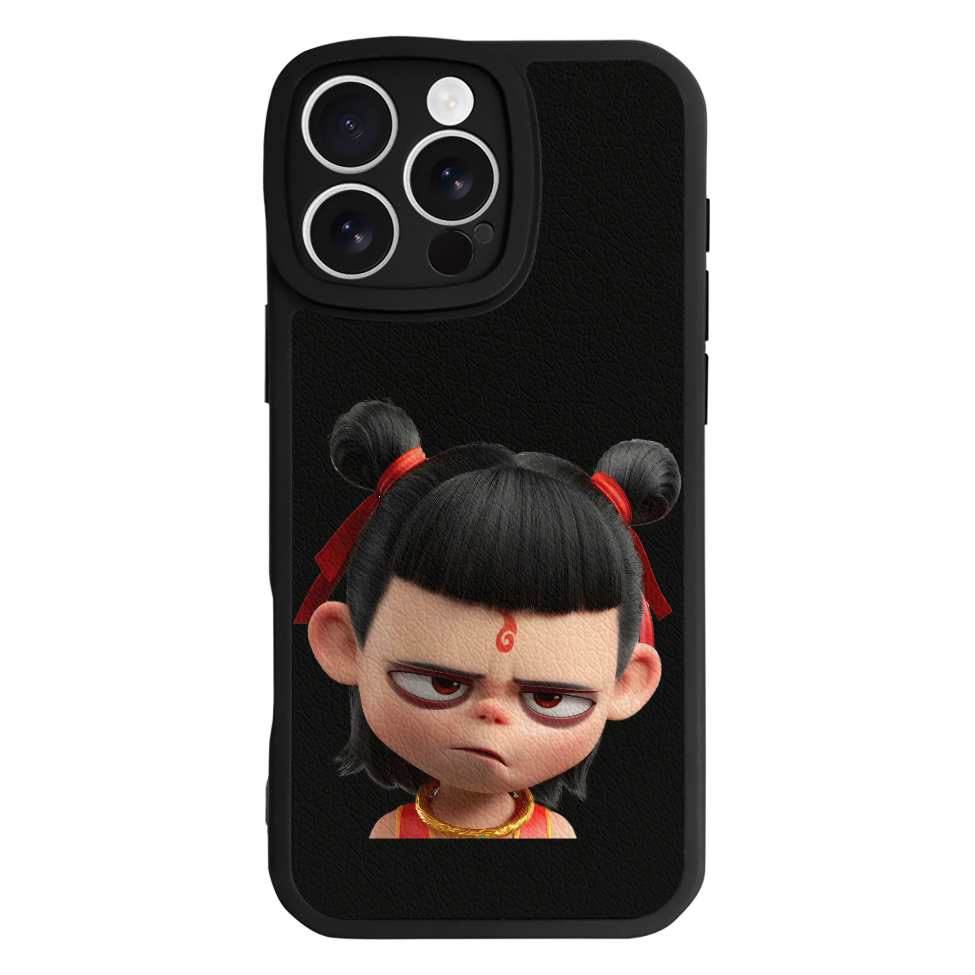 （画像用） Ne Zha 2 ナタ 魔童の大暴れ 【iPhone 16シリーズ対応】シリコンスマホケース（レザー調） 材質：シリコン
